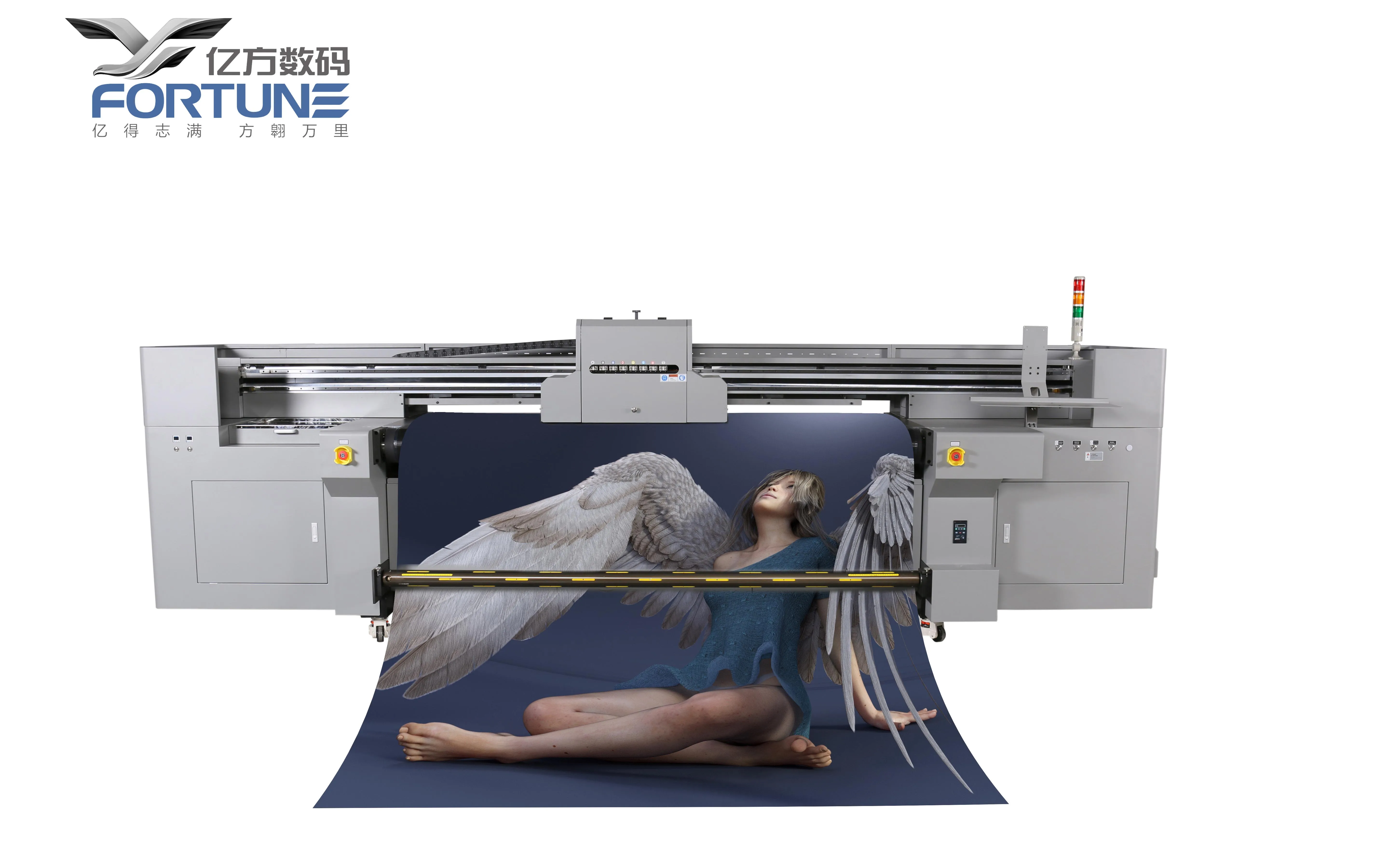 Fortune YF-2200G  Hybrid UV Printer With Roll and Flatbed System for leather printing