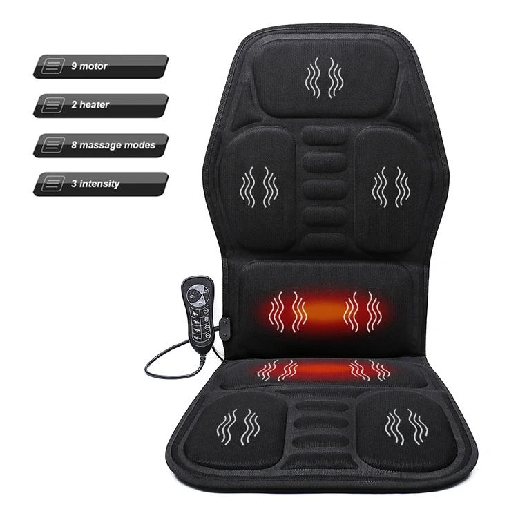 High quality car home use seat with heat neck, back and buttocks massage cushion