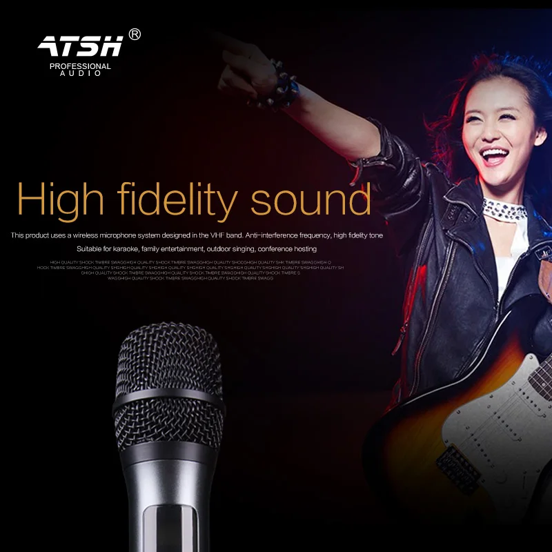 China factory wholesale stage ktv professional performance wireless microphone amplifier family karaoke microphone