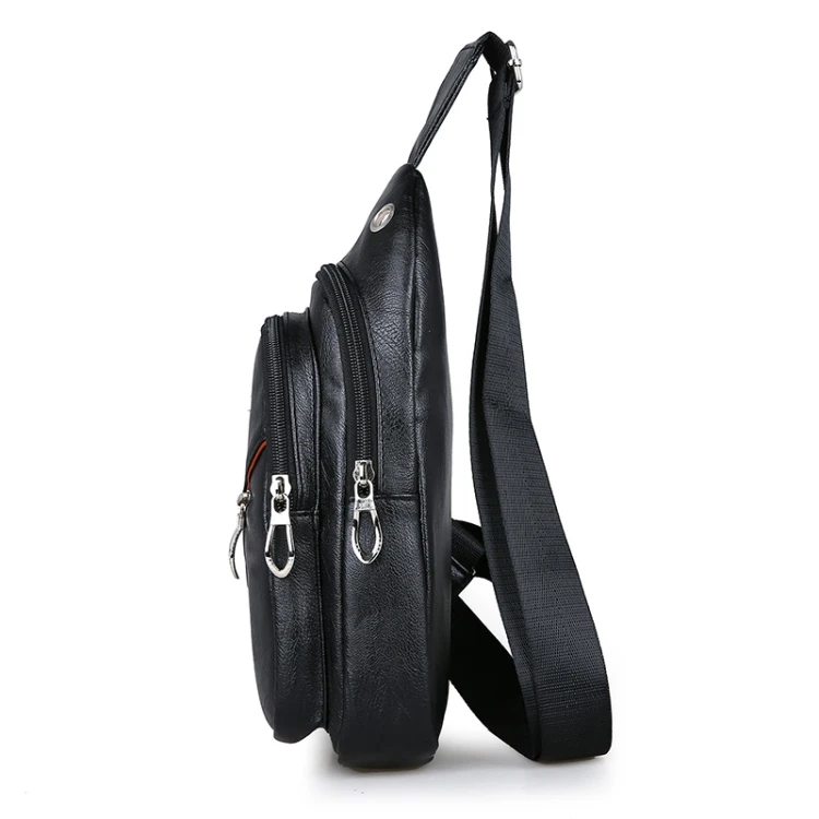 
2020 Hot sale Waterproof Functional Crossbody Mens PU Shoulder Chest Bag With Adjustable Strap 