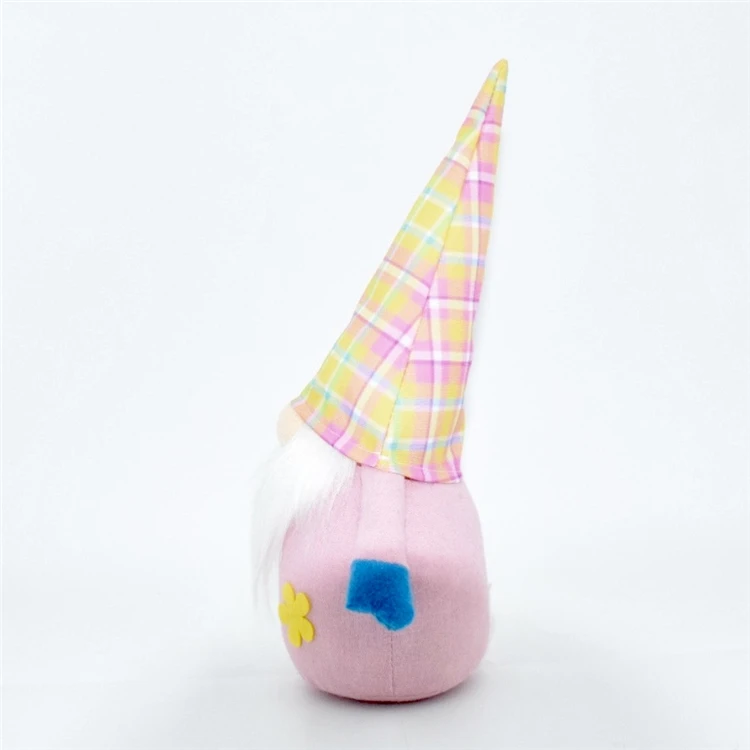 Custom High Quality Nordic Ornament Easter Decoration Gifts Fabric Crafts Elf Dwarf Pink Plush Gnome For Spring Decor