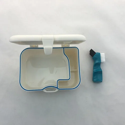 Oral Care Denture Box with a Mirror in Case