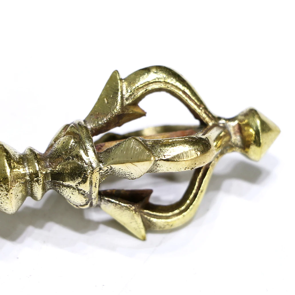 The Religious artifacts Nepalese hand-made pure copper five-strand dorje vajra