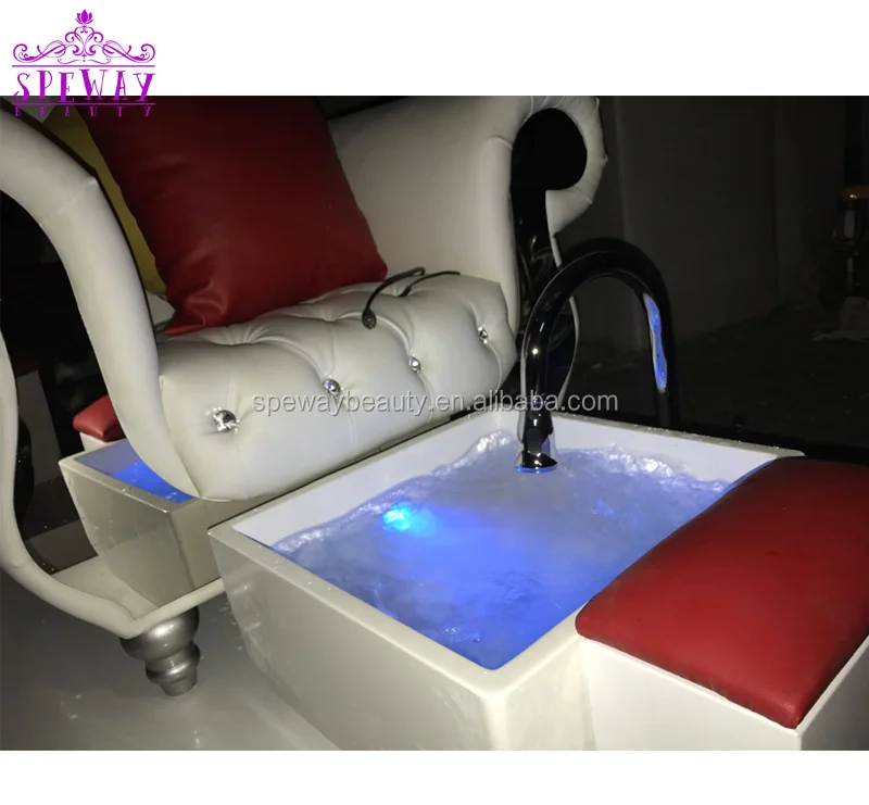 Оптовая продажа массажная ванна для ног белая деревянная педикюрная платформа миска профессиональная скамья