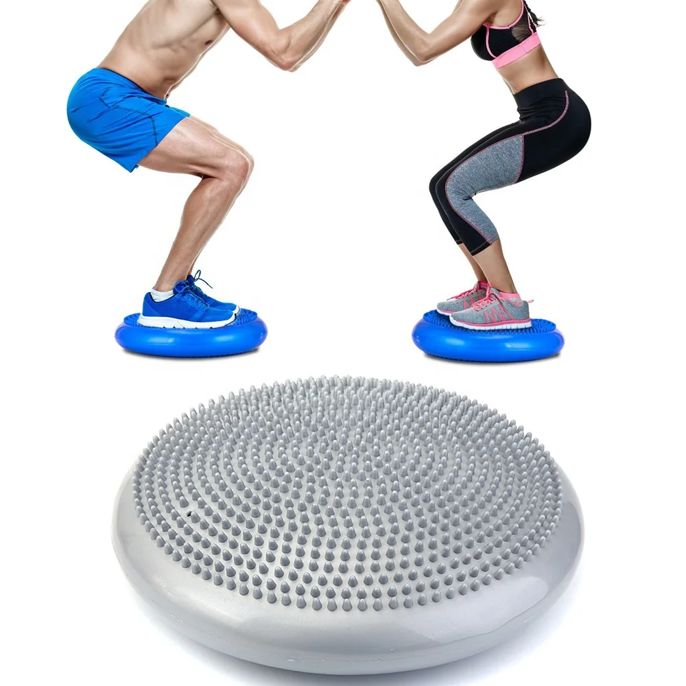 Inflatable Stability Balance Disc Wobble Air Cushion Pad Knee Ankle Yoga Board Fitness