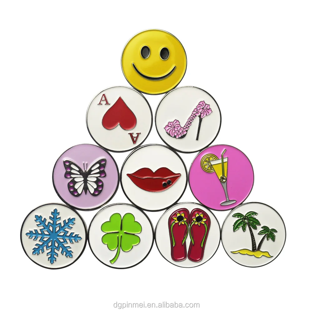 Custom Picture Photo Logo Personalized metal iron Golf Ball Marker New Manufacturers