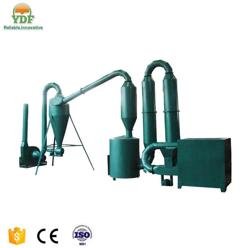 High temperature industrial airflow wood sawdust dryers for sale