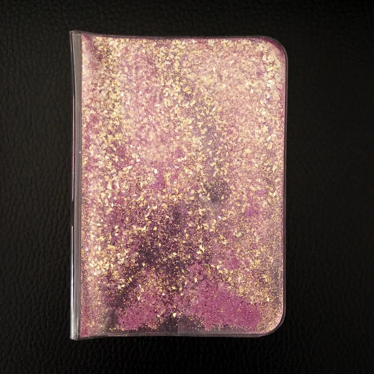 
2020 hot selling quicksand water filled PVC book cover for note book 