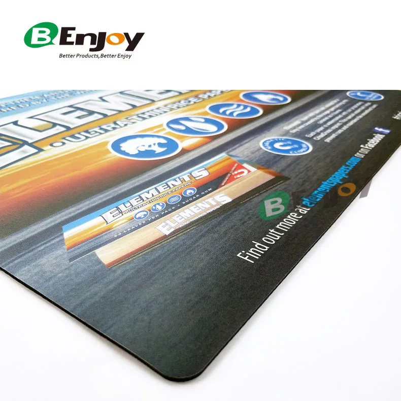 Non Slip Rubber Back  Hard PVC Counter Mat with Custom Printed