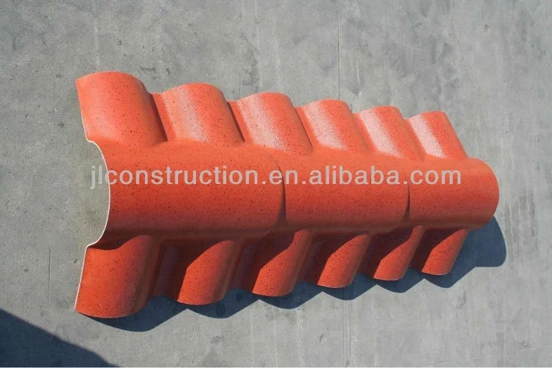Top ridge for corrugated synthetic resin roof tile PVC roof sheet roofing building material