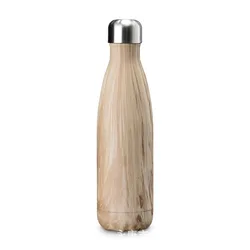Stainless Steel Natural Wooden Water Bottle Coke Bottle
