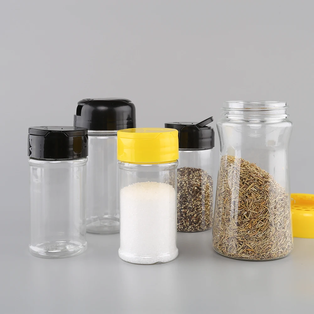 6oz 180ml Best price flip cap plastic seasoning cumin condiment shaker packing bottle salt and pepper