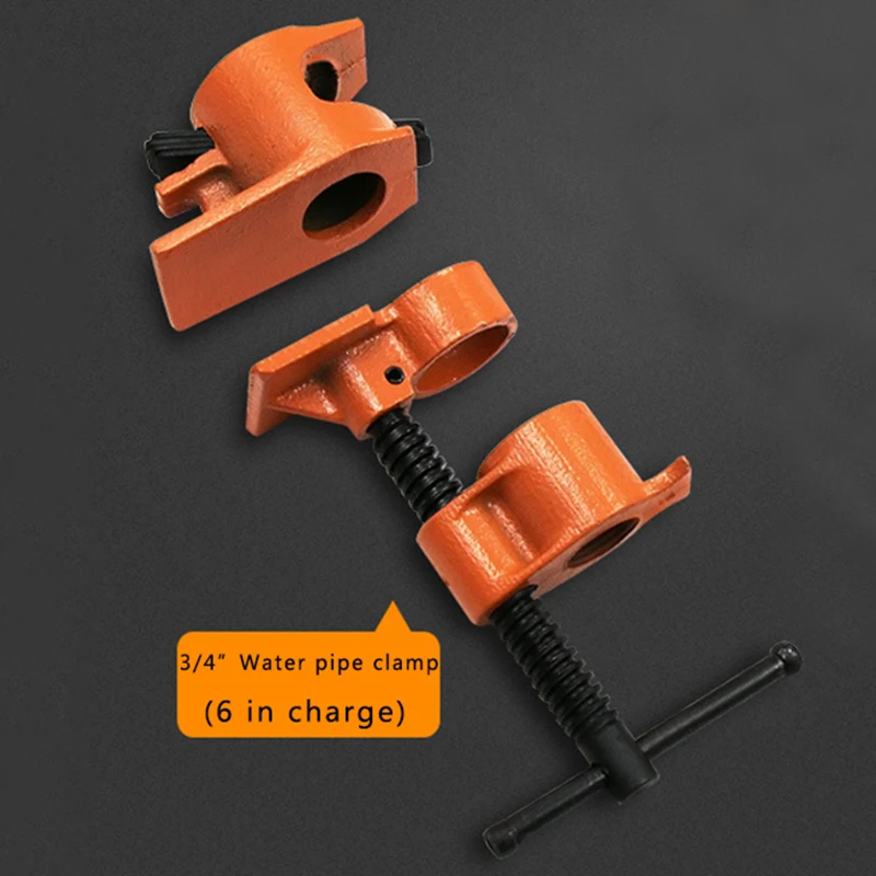 
1/2 3/4 Inch Wood Glued Clamp Cast Iron Pipe Heavy Carpentry Carpenter Tool 