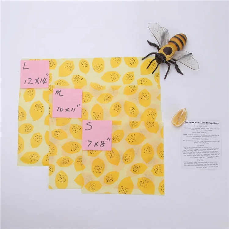 
2021 Factory Wholesale Natural Bees Wax Reusable Vegan Beeswax Food Wrap 
