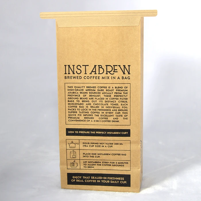  Упаковка для пищевых продуктов на заказ коричневая жестяная стяжка печенье упаковка печенья пакет из крафт-бумаги оптовая продажа