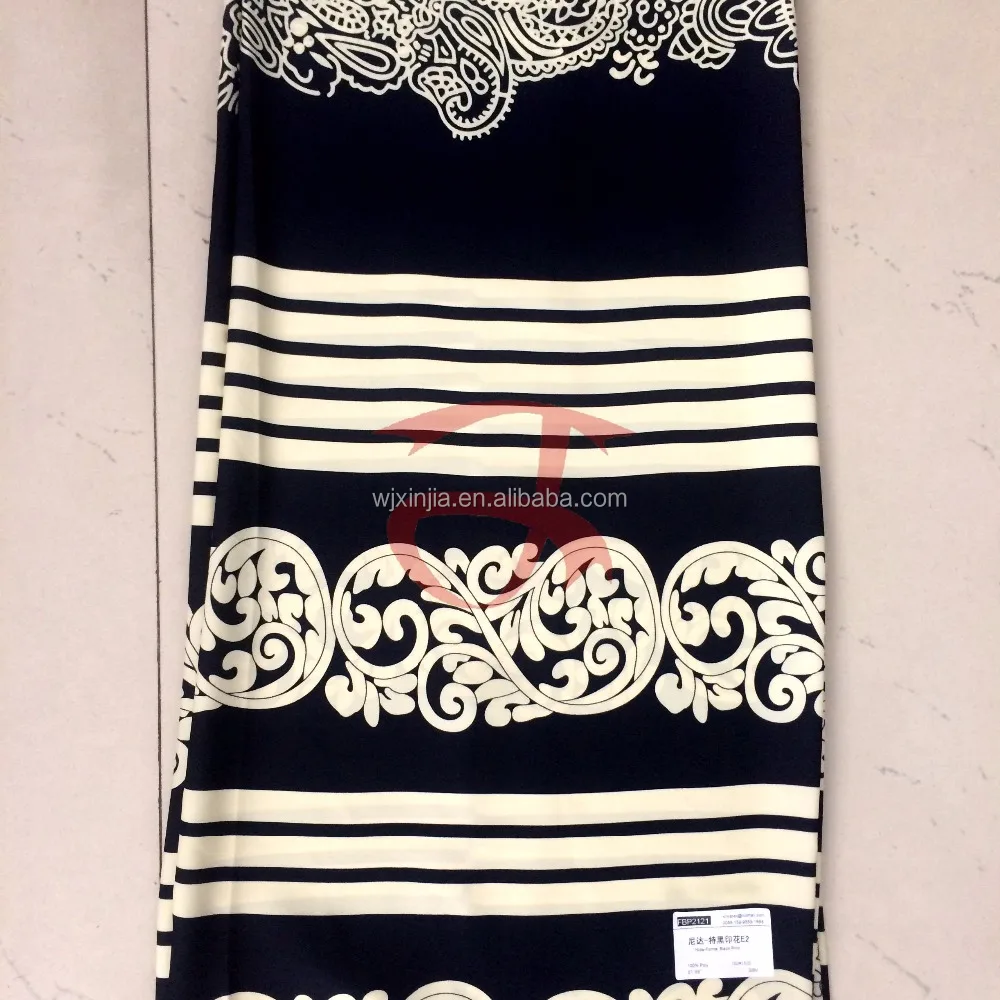 Printed Nida New Design abaya formal black printing fabric