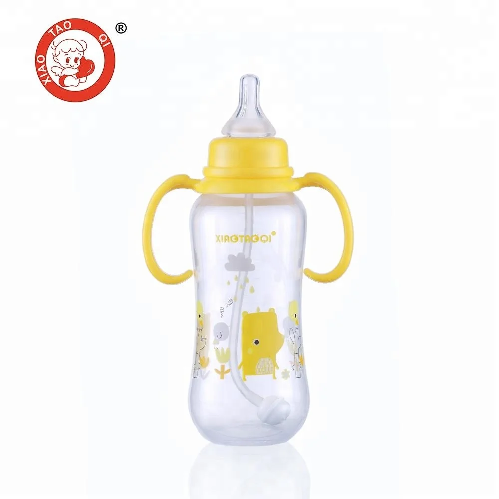 Free samples bpa free pp straw baby milk drinking bottle