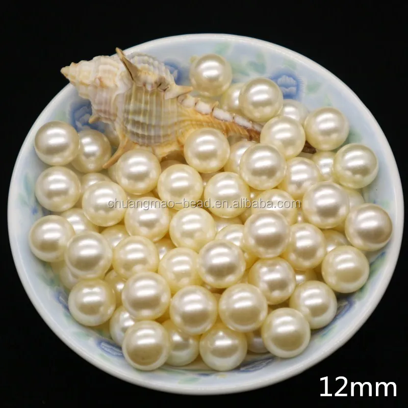 Hot sale perolas abs round loose faux pearls no hole decorative pearls for jewelry making