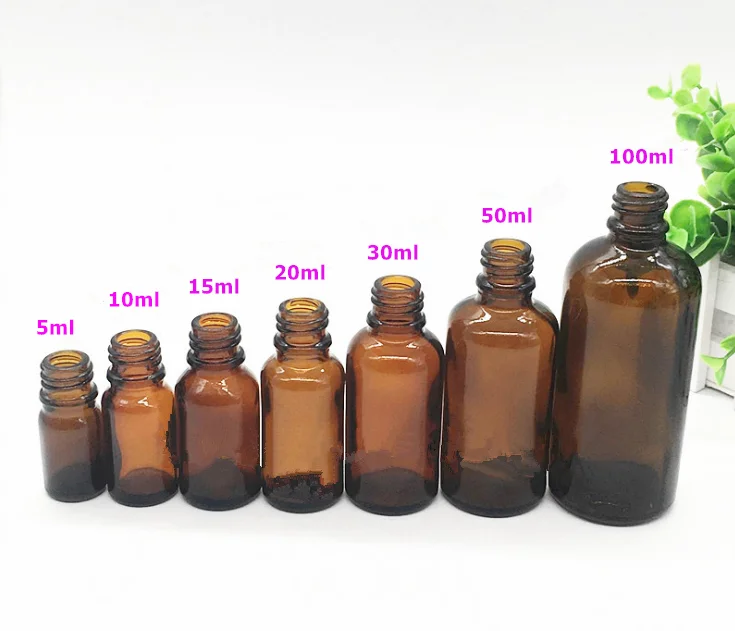 Cheaper Wholesale 5ml 10ml 15ml 20ml 30ml Amber Essential Oil  Bottle with Orifice Dropper  Aromatherapy Pipette Vials Container