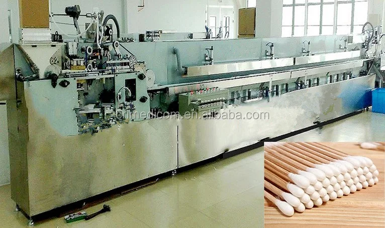 hot sale ear cleaning plastic stick safety wooden cotton swab machine