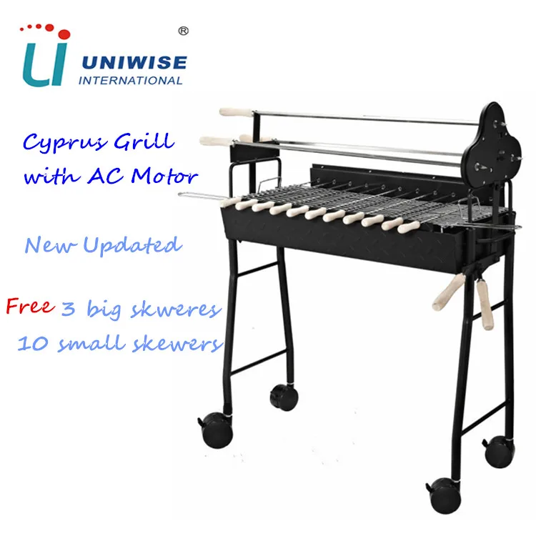 Cyprus Bbq Grill Outdoor Commercial Rotisserie Grill Pig Spit Roaster With Motor