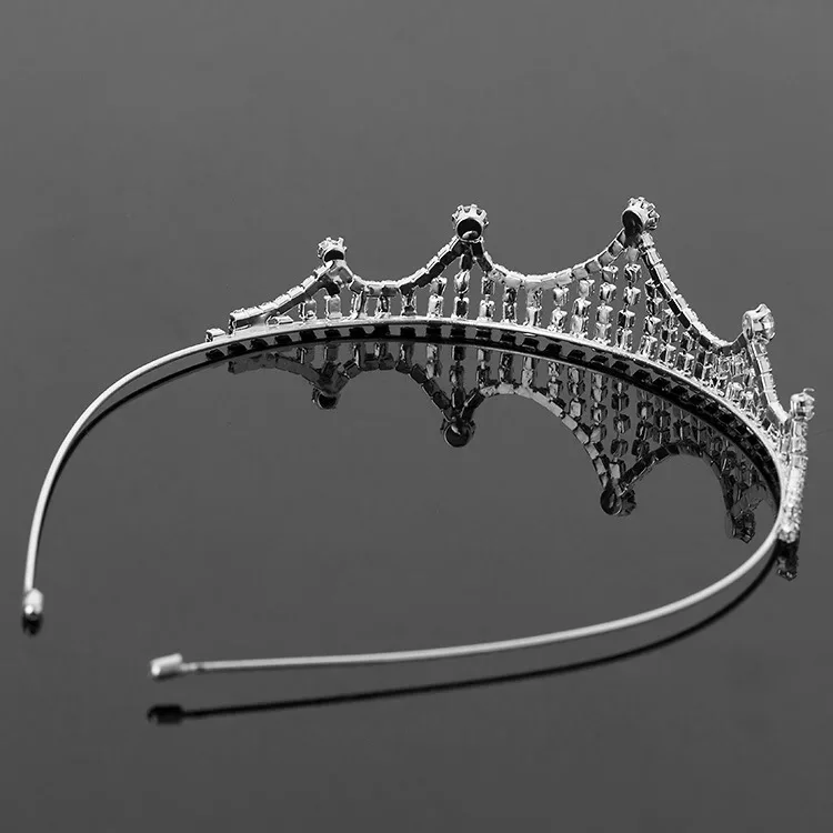 Модная серебряная тиара в виде короны, детские украшения для волос