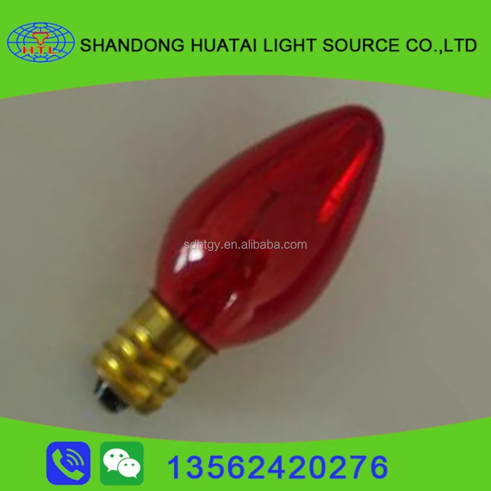 C7 glass lamp clear bulb  E12 5W 10W