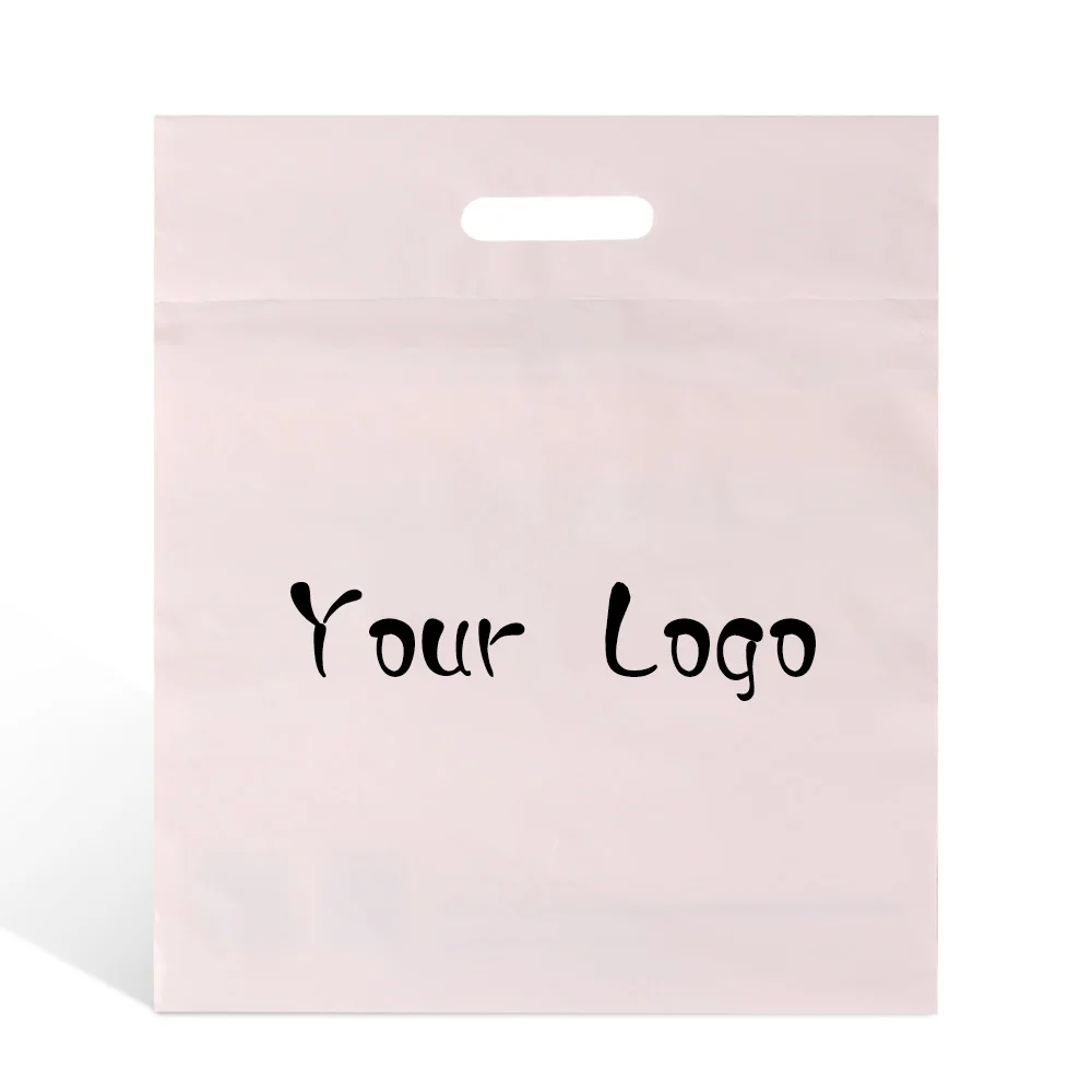 custom logo fashion pink poly mailers courier envelope mailing shipping plastic package bags with handle