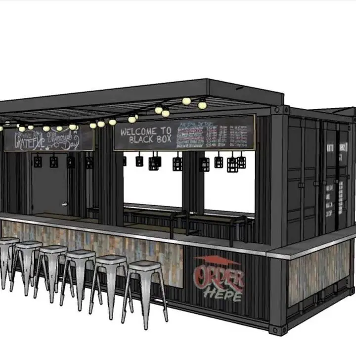 Hysun Beer bar modified shipping container and 8ft16ft20ft40ft custom coffee shop hot products 2022