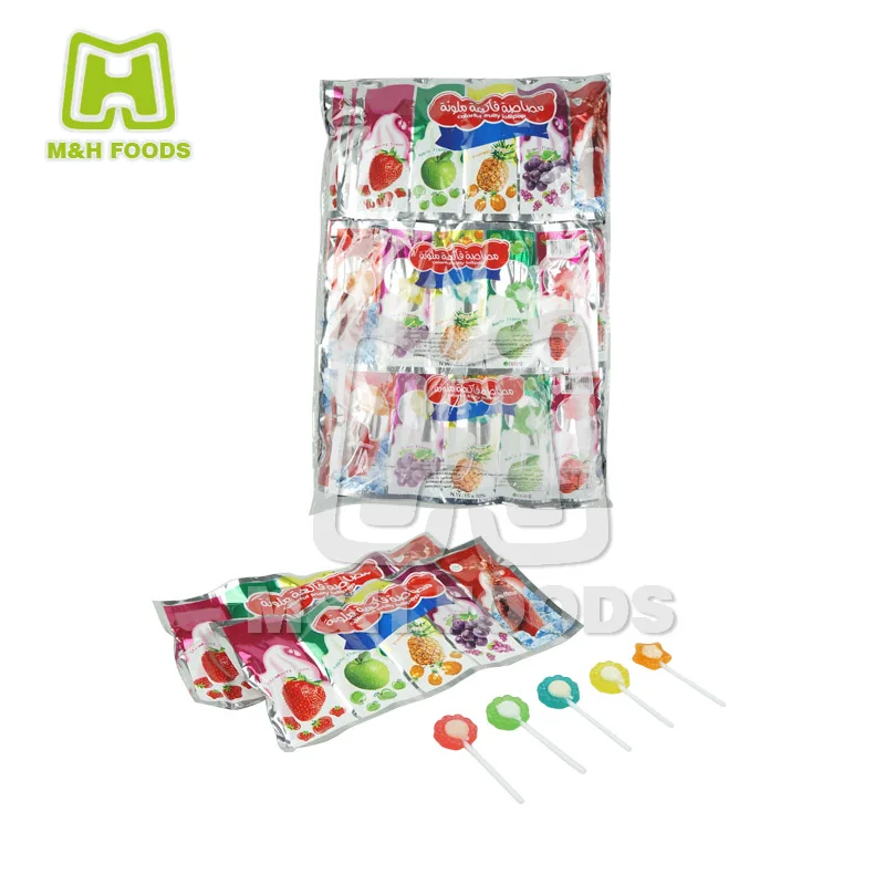 Cheap Star Heart Shape Five Fruit Flavor Sweets Hard Lollipops Candy
