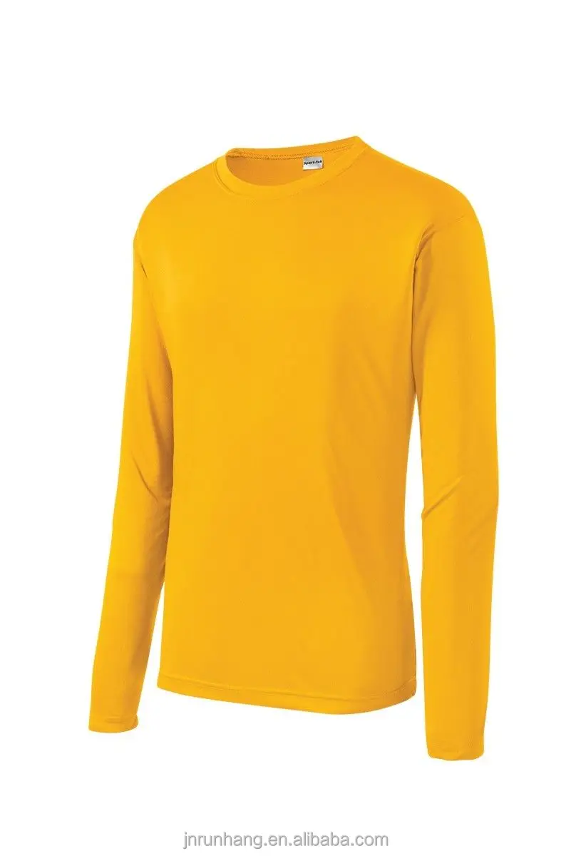 50% cotton 50% polyester long sleeve plain t shirt