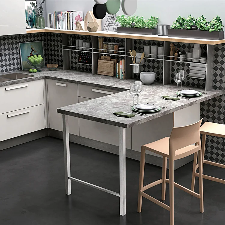 Apartment Kitchen Cabinets Collection solid wood Soft Close and shaker door of China