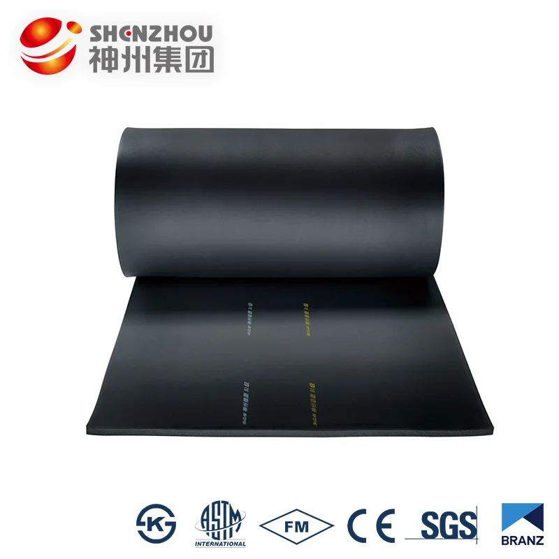 
non-combustible fireproof nbr pvc rubber foam tube/pipe insulation hover board 