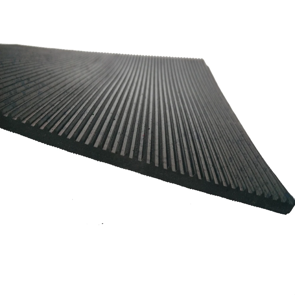 General Use Fine Ribbed Rubber Floorings Anti Fatigue Rubber Sheet Carpets Gym Mats