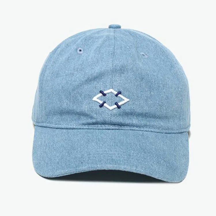 Cap Factory Manufacturer Custom With Embroidery logo Blue  Denim Baseball Caps