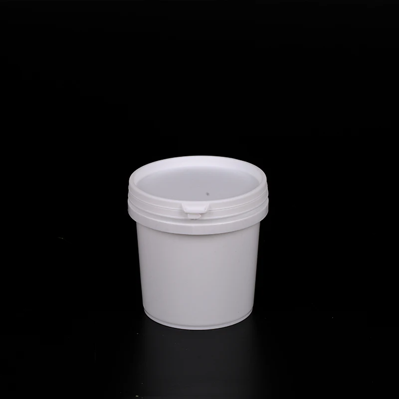 Food grade Cheap reusable unbreakable 5kg white round plastic fish bucket with lid and handle 5 liter for water manufacture
