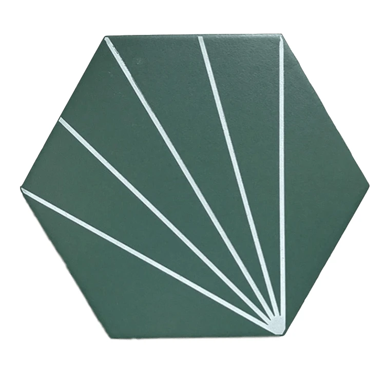 New design factory direct selling  green hexagon tiles