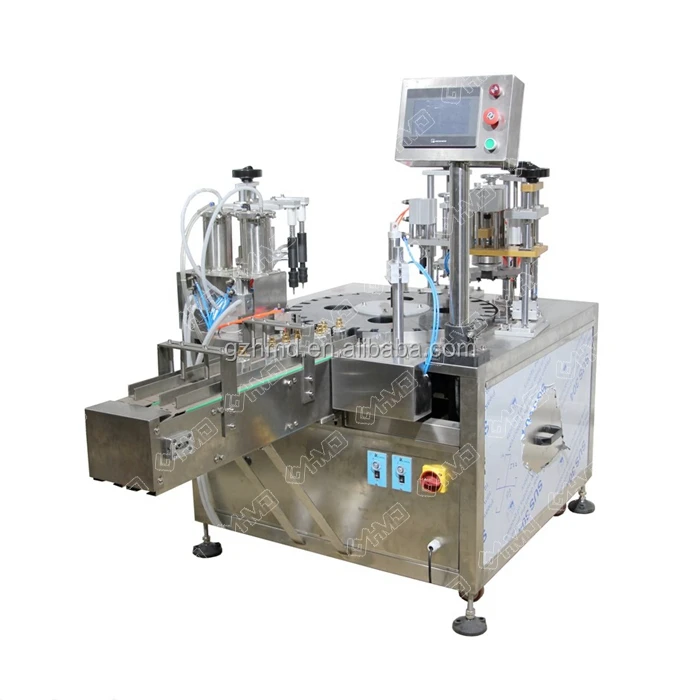 easy operation automatic parfum filling crimping and collaring machine