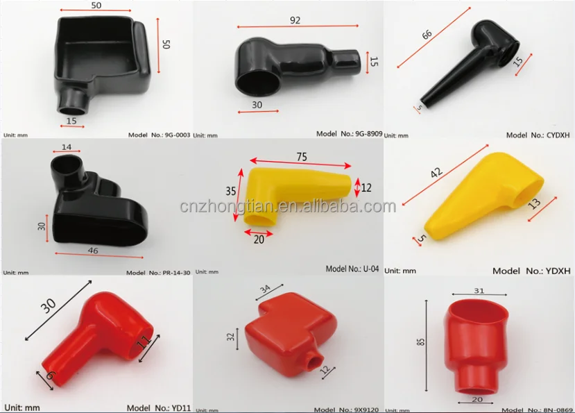 Black Soft PVC Cable Terminal Cap Boot