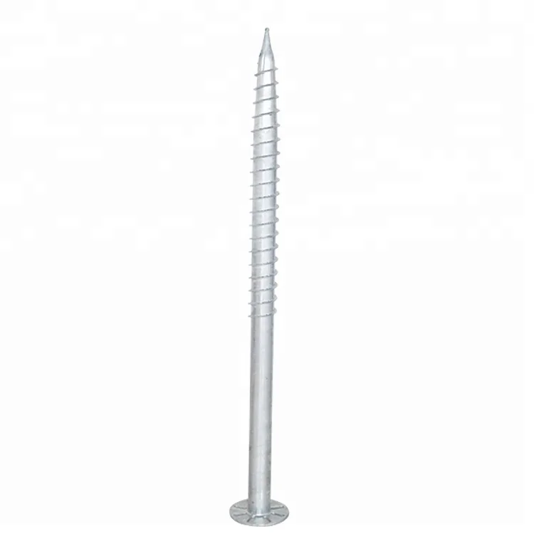 Galvanized Ground Screws Spiral Solar Ground Screw Anchor Stake for PV