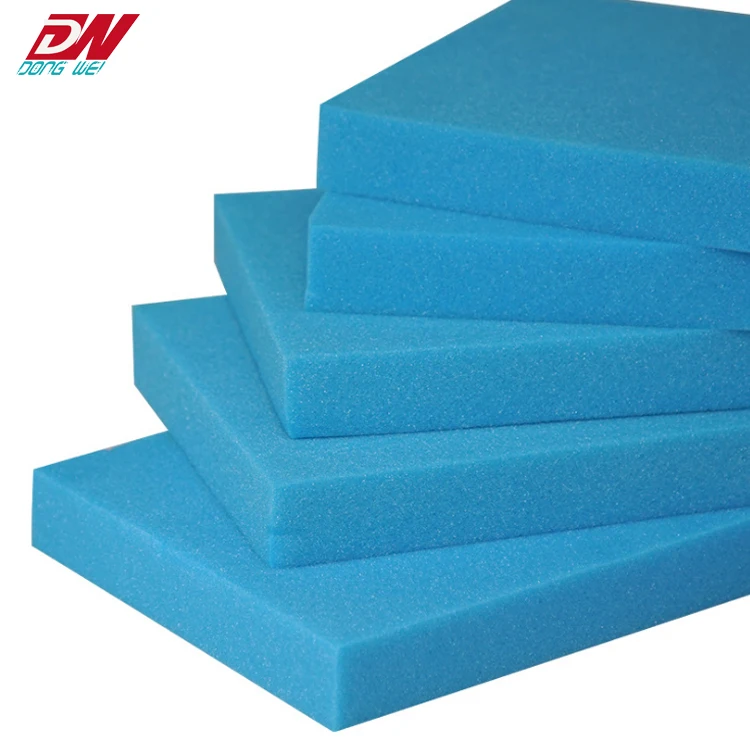 High density bule color die cut polyurethane sponge pu foam sheet packing material