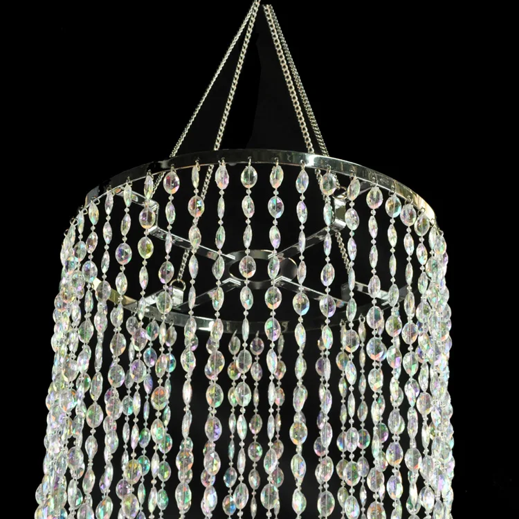 Event party wedding decor 5 feet height bead chandelier with  acrylic drops