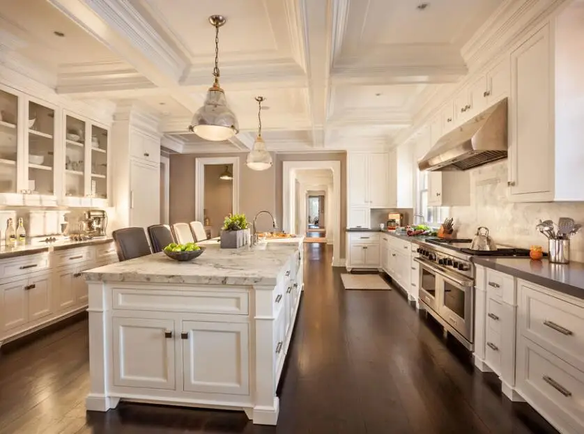 Solid Wood New Classic Style Design Cuisine Moderne Cupboard Kitchen Cabinet Set