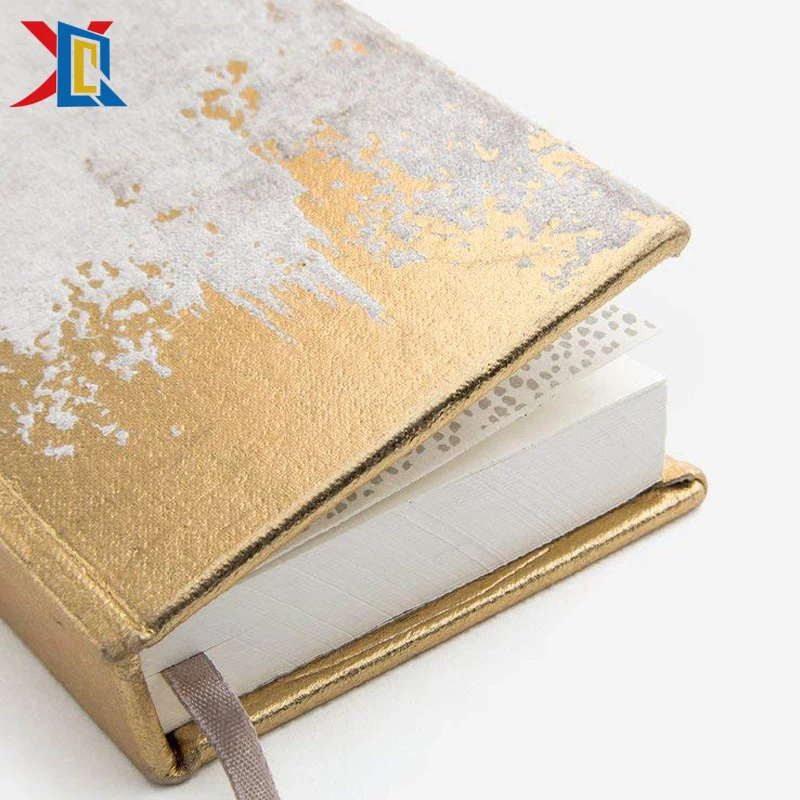  Пользовательский роскошный бархатный блокнот для записей Vows Book с золотой