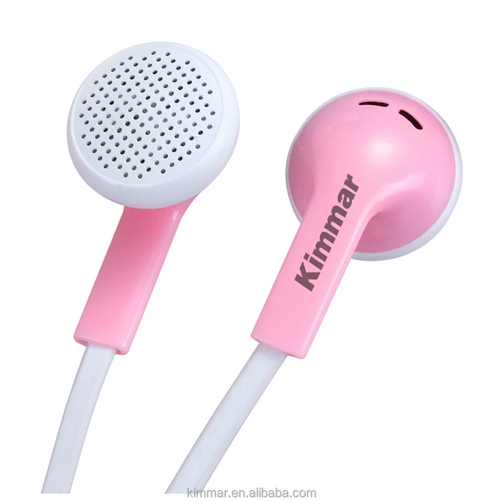 Durable flat cable 3.5mm plug crisp clear sound stereo wired in-ear earphone for mobile phone/MP3/MP4 use