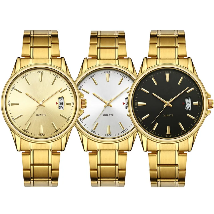 Custom Small Cheap Pure Luxury Men Gold Wrist Watch