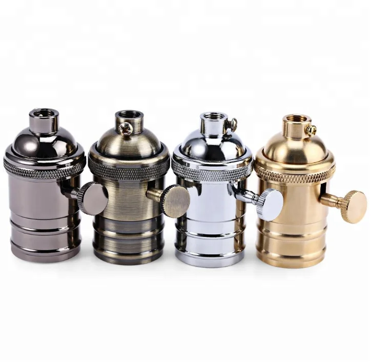 Держатели ламп с выключателем E26 E27 винтажный латунный Электрический винтовой патрон декоративное освещение CN;ZHE Изолированная бумага 250 в OEM