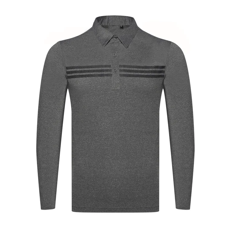 Wholesale Long Sleeve Winter Clothes customized logo Golf Men Shirt  for autumn and winter golf wear