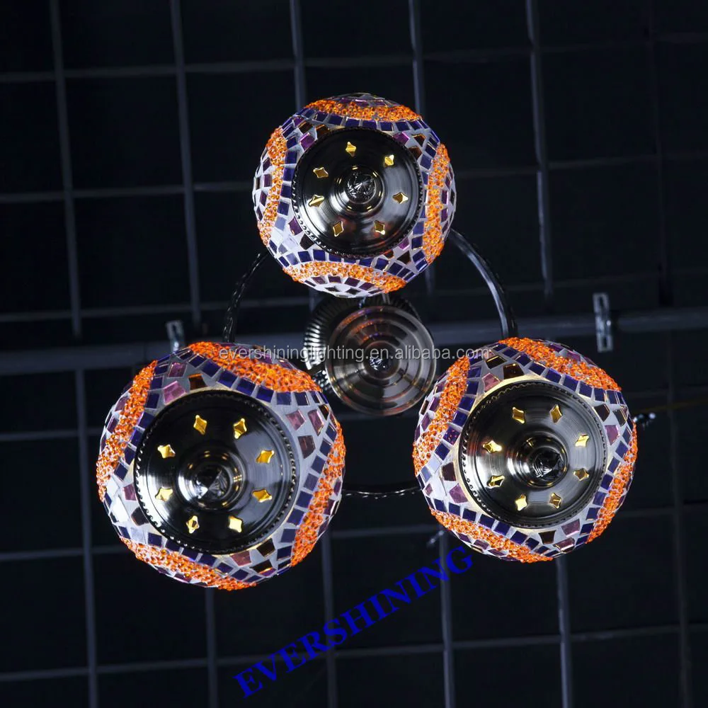 Evershining Lighting YMA41303 HOTSALE 3 Glasses Set Exquisite Handcrafted Arabian and Turkish Mosaic Lamp