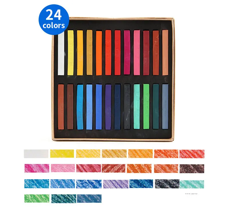 Painting Crayons Soft Pastel 12/24/36/48 Colors/Set Art Drawing Set Chalk Color Crayon Brush Stationery for Students